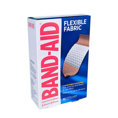 Picture of Band-Aid flexible fabric  XL bandages 1 3/4 in. x 4 in.  10 ct.