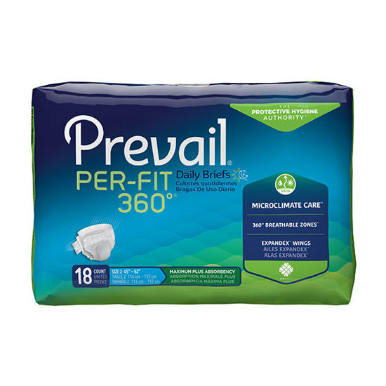 Picture of Prevail Breezers360 Large Waist with Tabs 18/Ct. Fits waist size: 45 in. - 62 in.