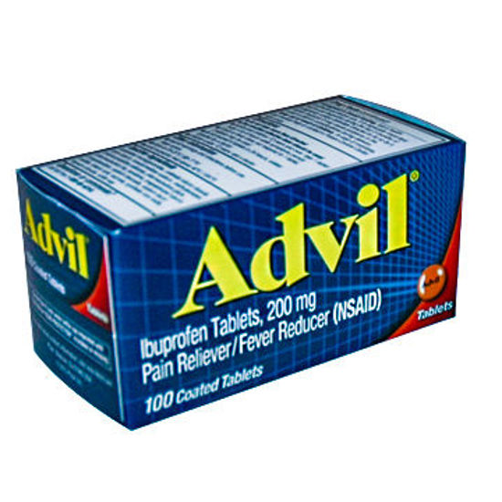 Picture of Advil coated tablets 200mg 100 ct.