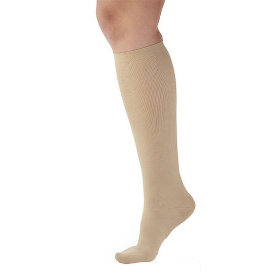 Picture of Womens beige light support - large 15-20 mmhg