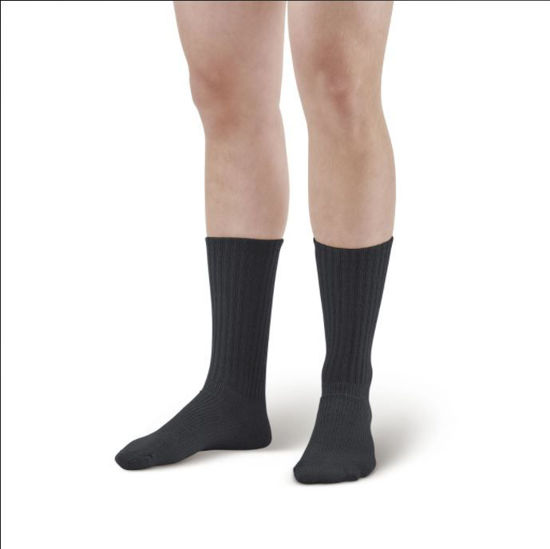 Picture of Polyester diabetic socks black large/XL 1 pair