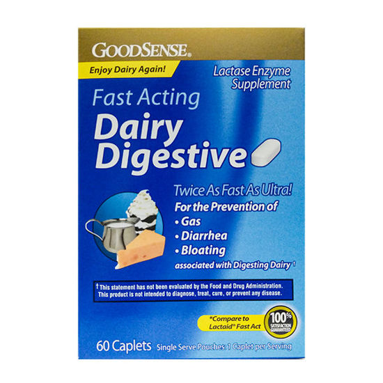 Picture of Dairy digestive fast acting caplets 60 ct.
