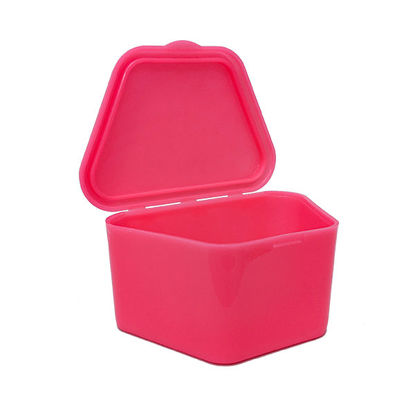 Picture of Denture Cup with Hinged Lid - Pink