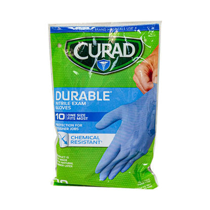 Picture of Curad nitrile exam gloves 10 ct.  - one size fits most